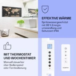 Wonderwall Air Art Smart Infrarotheizung Nachtkarte 120x60cm 700W -Klarstein 10037876 de 0004 logo