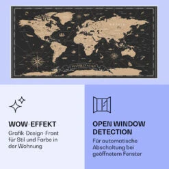 Wonderwall Air Art Smart Infrarotheizung Nachtkarte 120x60cm 700W -Klarstein 10037876 de 0006 logo