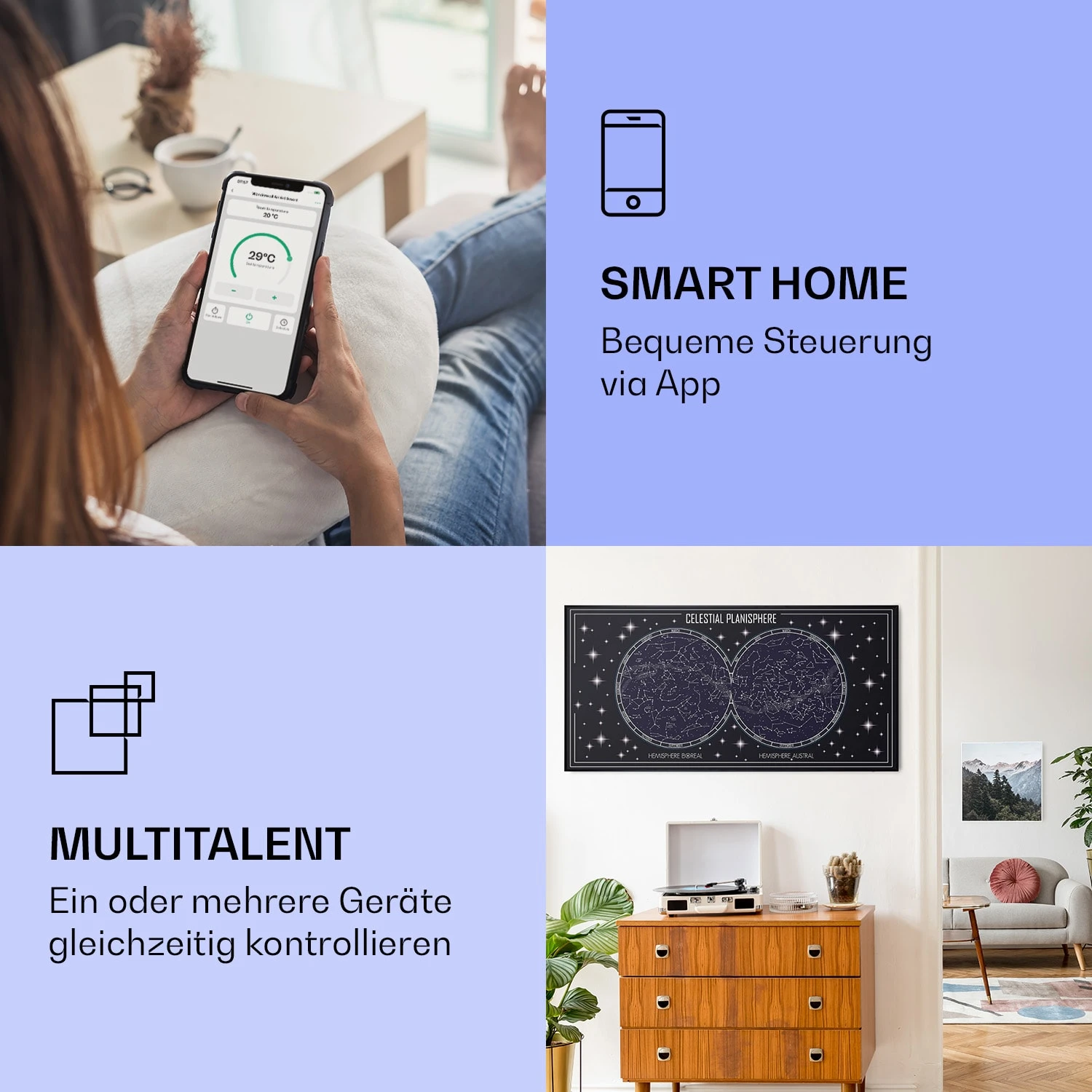 Wonderwall Air Art Smart Infrarotheizung Himmelskarte 120x60cm 700W 2 Wonderwall Air Art Smart Infrarotheizung Himmelskarte 120x60cm 700W – Bild 2