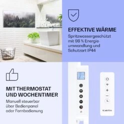 Wonderwall Air Art Smart Infrarotheizung Wald 120x60cm 700W -Klarstein 10037900 de 0004 logo