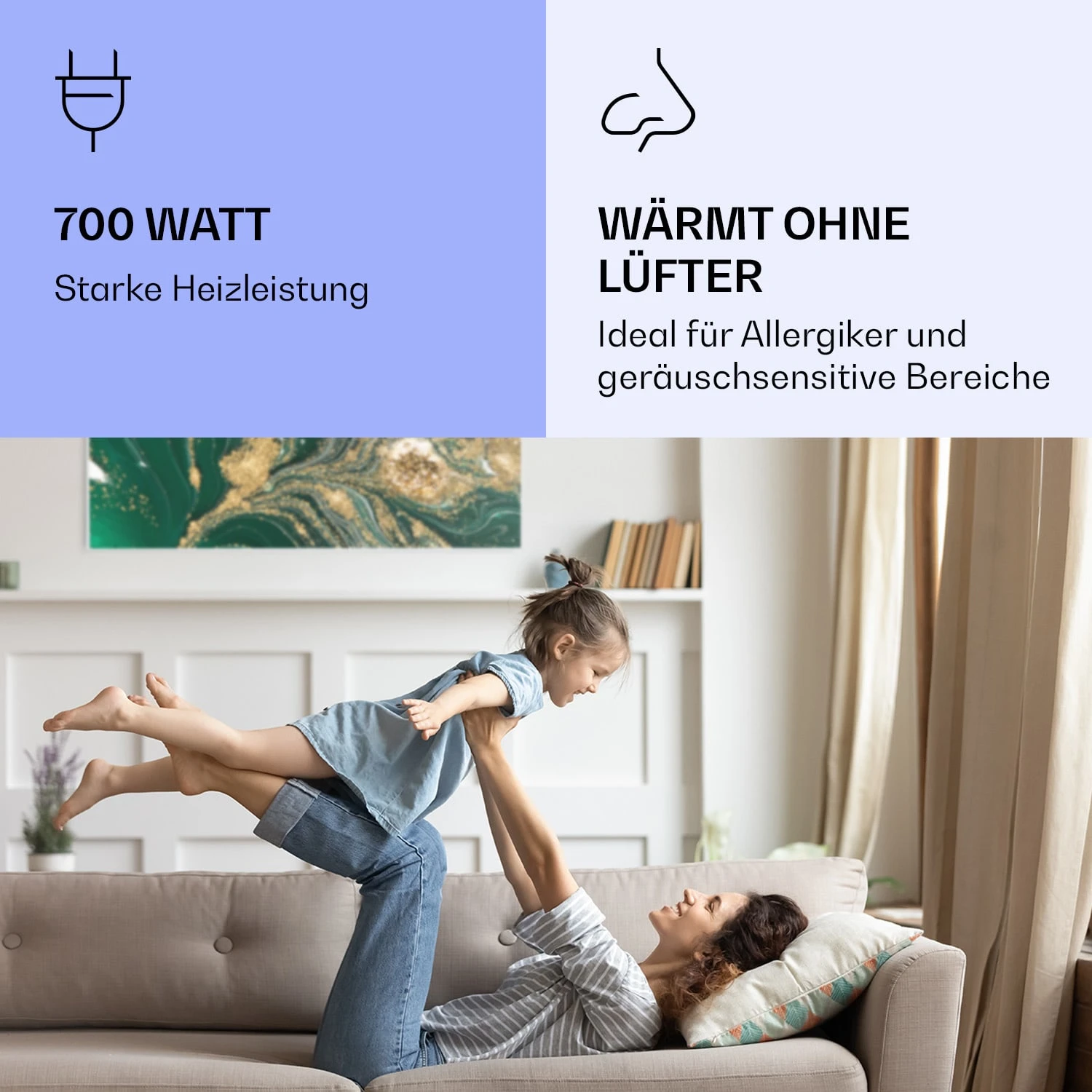 Wonderwall Air Art Smart Infrarotheizung Wirbel 120x60cm 700W 5 Wonderwall Air Art Smart Infrarotheizung Wirbel 120x60cm 700W – Bild 5