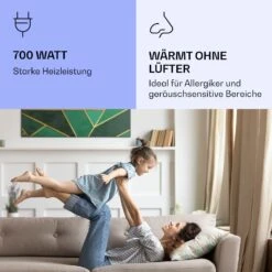 Wonderwall Air Art Smart Infrarotheizung Grüne Linie 120x60cm 700W -Klarstein 10037907 de 0005 logo