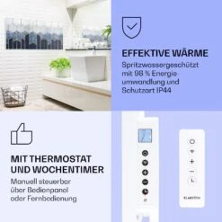 Wonderwall Air Art Smart Infrarotheizung Blaue Linie 120x60cm 700W -Klarstein 10037910 de 0004 logo