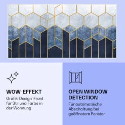 Wonderwall Air Art Smart Infrarotheizung Blaue Linie 120x60cm 700W -Klarstein 10037910 de 0006 logo