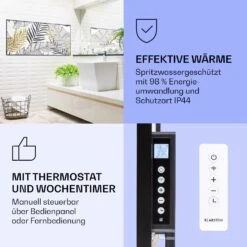 Wonderwall Air Art Smart Infrarotheizung Blatt 120x60cm 700W -Klarstein 10037917 de 0004 logo