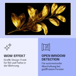Wonderwall Air Art Smart Infrarotheizung Goldenes Blatt 120x60cm 700W -Klarstein 10037920 de 0006 logo