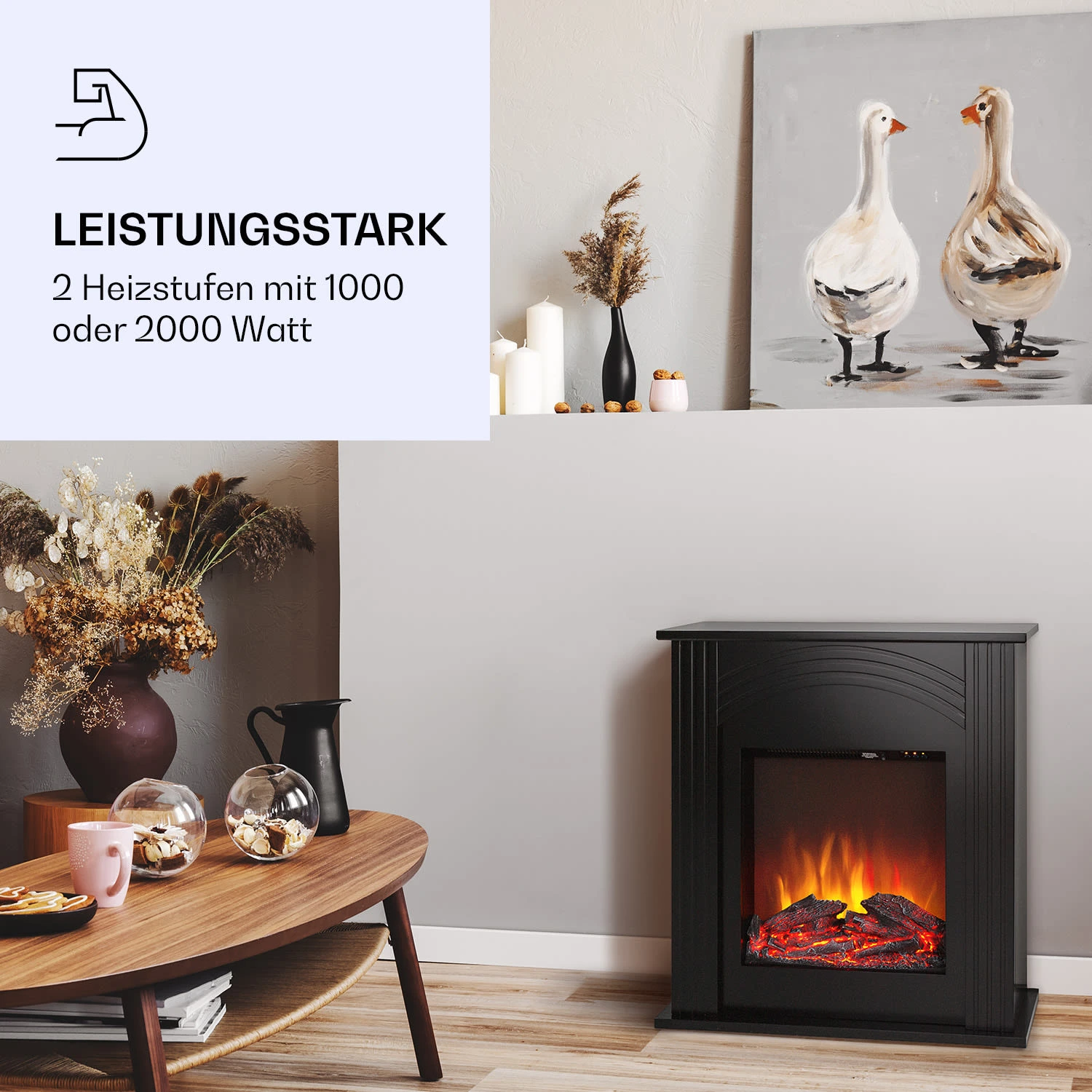 Elbrus Elektrokamin 2000 W LED-Technik Fernbedienung 2 Elbrus Elektrokamin 2000 W LED-Technik Fernbedienung – Bild 2
