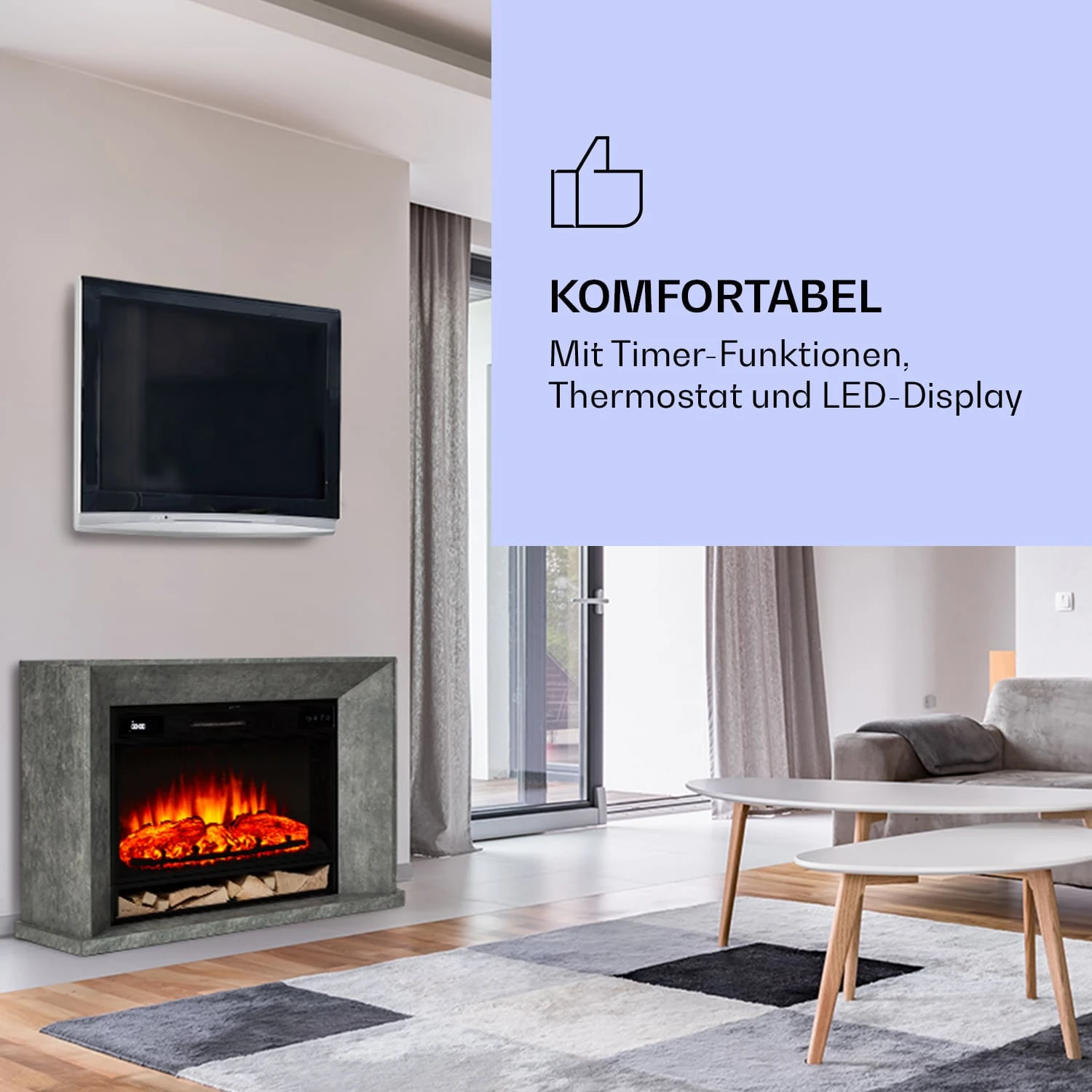 Crater Lake Elektrokamin 1900 W LED-Technik Fernbedienung 4 Crater Lake Elektrokamin 1900 W LED-Technik Fernbedienung – Bild 4