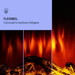 Klarstein Lamington Elektrokamin 2000 W LED-Flammen Heizlüfter Timer Ambientelicht -Klarstein 10038005 de 0004 logo