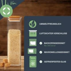 Eckiges Glas Mit Bambusdeckel Luftdicht Silikonring 10 X 25 X 10 Cm 12 Eckiges Glas Mit Bambusdeckel Luftdicht Silikonring 10 X 25 X 10 Cm -Klarstein 10038076 de 0005 logo