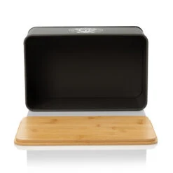 Stigby 2-in-1 Brotkasten Mit Schneidebrett Metallblech Bambus -Klarstein 10038084 yy 0006 logo