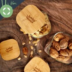 Eckiges Glas Mit Bambusdeckel Luftdicht Silikonring 6x25x6 Cm 500 Ml -Klarstein 10038105 yy 0005 logo