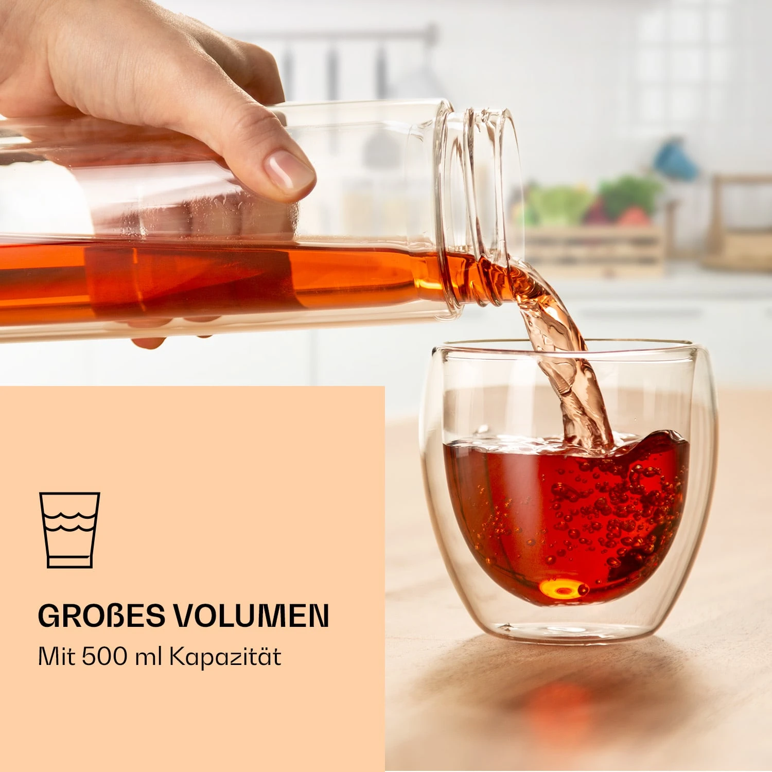 Teeflasche Mit Deckel Und Sieb 500 Ml Doppelwandiges Glas Bambus Hülle 6 Teeflasche Mit Deckel Und Sieb 500 Ml Doppelwandiges Glas Bambus Hülle – Bild 6