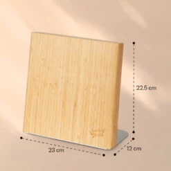 Messerblock Schräg, Magnetisch, Für 4-6 Messer, Bambus, Edelstahl -Klarstein 10038281 yy 0006 logo