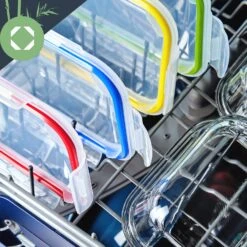 Lunchboxen Mit Unterteilung 4er-Set Je 1040 Ml 3 Fächer Auslaufsicher -Klarstein 10038293 yy 0006 logo