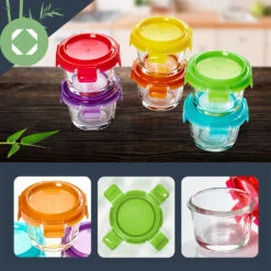 Babygläser 6er-Set Bunte Deckel Luftdichter Verschluss Geschmacksecht 10 Babygläser 6er-Set Bunte Deckel Luftdichter Verschluss Geschmacksecht -Klarstein 10038298 yy 0003 logo