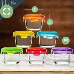 Babygläser 6er-Set Bunte Deckel Luftdichter Verschluss Geschmacksecht 15 Babygläser 6er-Set Bunte Deckel Luftdichter Verschluss Geschmacksecht -Klarstein 10038298 yy 0008 logo