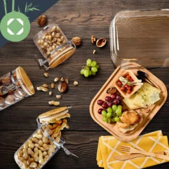 Glas-Servierplatte Luftdicht Geschmacksneutral Spülmaschinenfest -Klarstein 10038308 yy 0005 logo