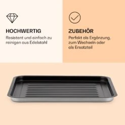 AeroVital Jumbo Heißluftfritteuse Backblech Edelstahl -Klarstein 10038342 de 0003 logo