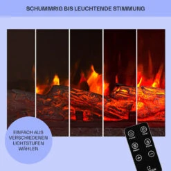 Kamini FXL 2G Elektrischer Kamin Kamineinsatz 1800 W LED-3D-Flammenillusion -Klarstein 10038365 de 0008 usp