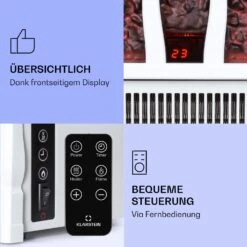 Kamini FXL 2G Elektrischer Kamin Kamineinsatz 1800 W LED-3D-Flammenillusion -Klarstein 10038367 de 0003 logo