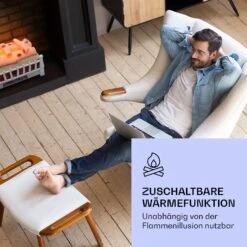 Kamini FXL 2G Elektrischer Kamin Kamineinsatz 1800 W LED-3D-Flammenillusion -Klarstein 10038367 de 0006 logo