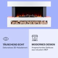 Studio Light & Fire 3 Smart Kamin 1000/2000W MDF WiFi-Steuerung 12 Studio Light & Fire 3 Smart Kamin 1000/2000W MDF WiFi-Steuerung -Klarstein 10038383 de 0005 logo
