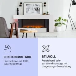 Studio Light & Fire 2 Smart Kamin 1000/2000W MDF WiFi-Steuerung -Klarstein 10038387 de 0003 logo