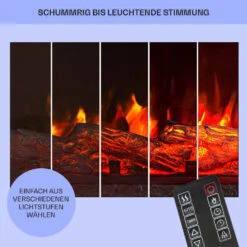 Studio Light & Fire 2 Smart Kamin 1000/2000W MDF WiFi-Steuerung -Klarstein 10038387 de 0008 usp