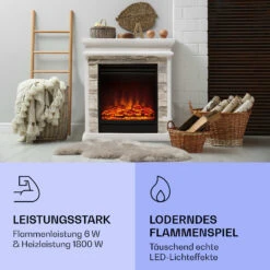 Nevis Peak Elektrischer Kamin 1800 W Heizfunktion 10 Bis 30 °C Fernbedienung -Klarstein 10038399 de 0004 logo