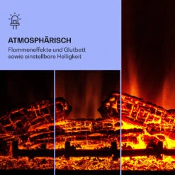 Studio 5 Arc Elektrokamin 1800 W LED-Flammen Heizlüfter Fernbedienung -Klarstein 10038401 de 0004 logo