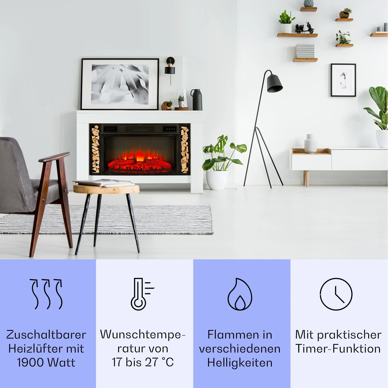 Studio Loft 2 Elektrokamin 1900 W LED-Technik Fernbedienung 3 Studio Loft 2 Elektrokamin 1900 W LED-Technik Fernbedienung – Bild 3