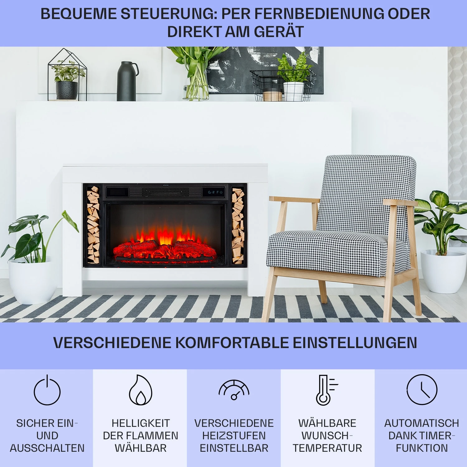 Studio Loft 2 Elektrokamin 1900 W LED-Technik Fernbedienung 6 Studio Loft 2 Elektrokamin 1900 W LED-Technik Fernbedienung – Bild 6