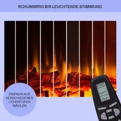 Las Pilas Elektrokamin Heizlüfter 900/1800W Wochentimer Fernbedienung -Klarstein 10038630 de 0007 usp