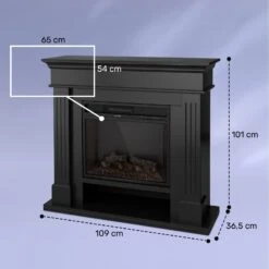 Las Pilas Elektrokamin Heizlüfter 900/1800W Wochentimer Fernbedienung -Klarstein 10038630 yy 0008 dimensions