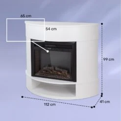 Loloru Elektrokamin Heizlüfter 900/1800W Wochentimer Fernbedienung -Klarstein 10038631 yy 0008 dimensions