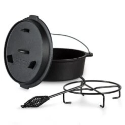 Guernsey Premium Dutch Oven 12.0 BBQ-Topf Gusseisen Voreingebrannt Größe XL / 12 Qt