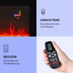 Galeras Elektrischer Wand- Und Einbaukamin 1800 W LED 3 Farben Timer -Klarstein 10038687 de 0006 logo