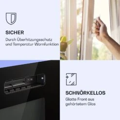 Galeras Elektrischer Wand- Und Einbaukamin 1800 W LED 3 Farben Timer -Klarstein 10038687 de 0007 logo