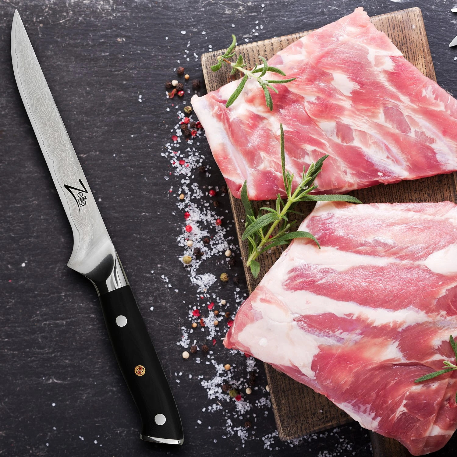 Alpha-Royal Japanese Serie 6" Boningmesser Japanischer Damast-Stahl 4 Alpha-Royal Japanese Serie 6" Boningmesser Japanischer Damast-Stahl – Bild 4