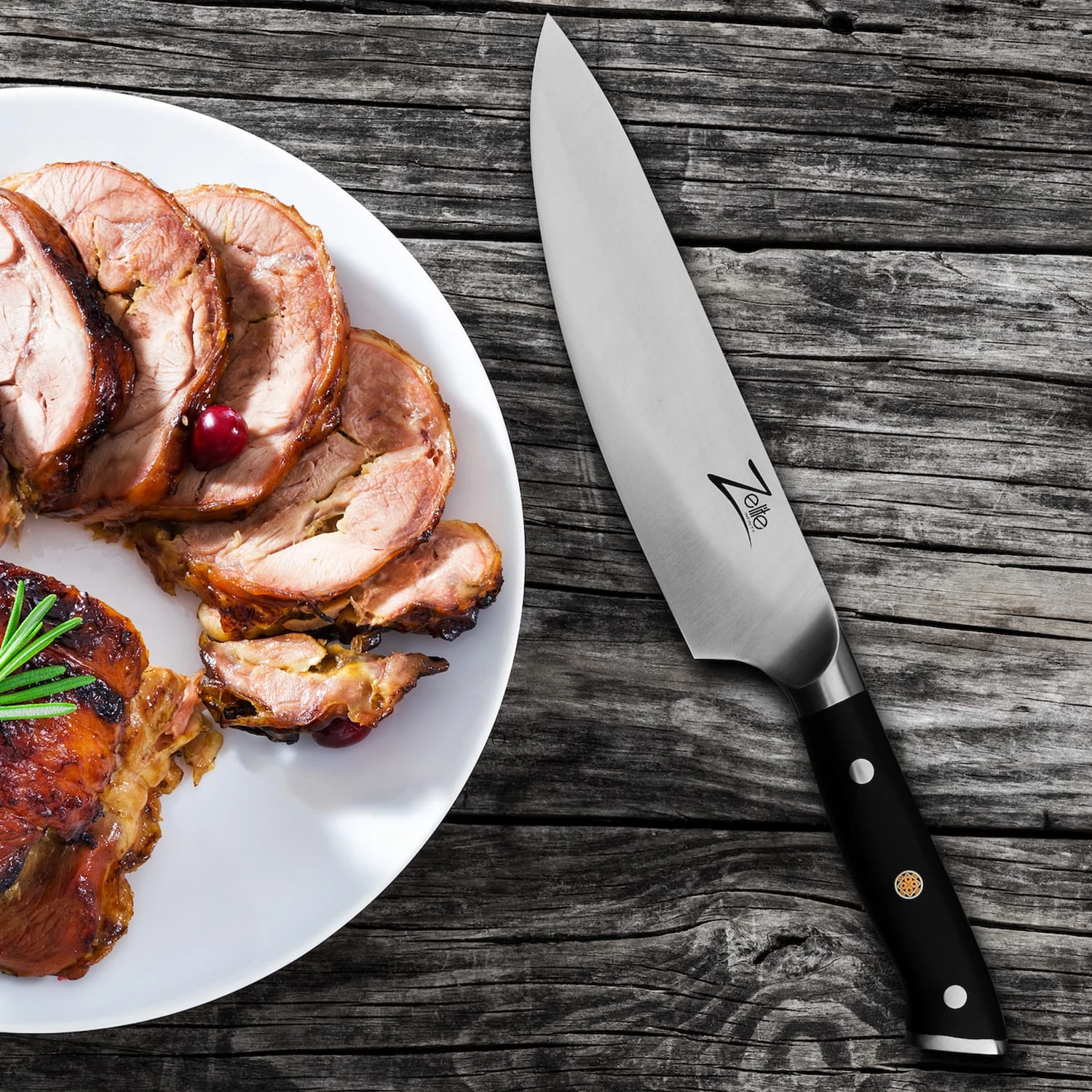 Alpha-Royal German 8" Kochmesser 56 HCR Edelstahl 3 Alpha-Royal German 8" Kochmesser 56 HCR Edelstahl – Bild 3