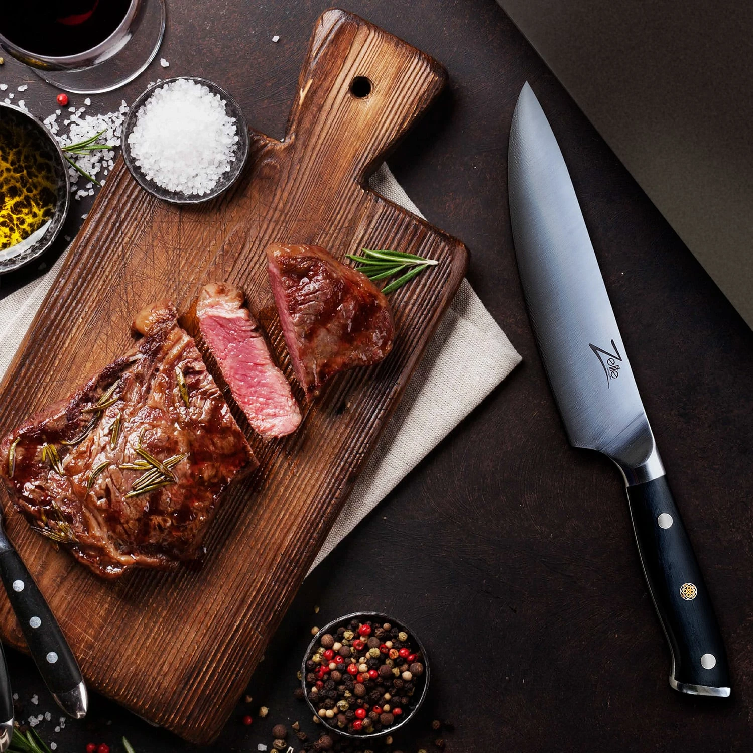 Alpha-Royal German 8" Kochmesser 56 HCR Edelstahl 4 Alpha-Royal German 8" Kochmesser 56 HCR Edelstahl – Bild 4