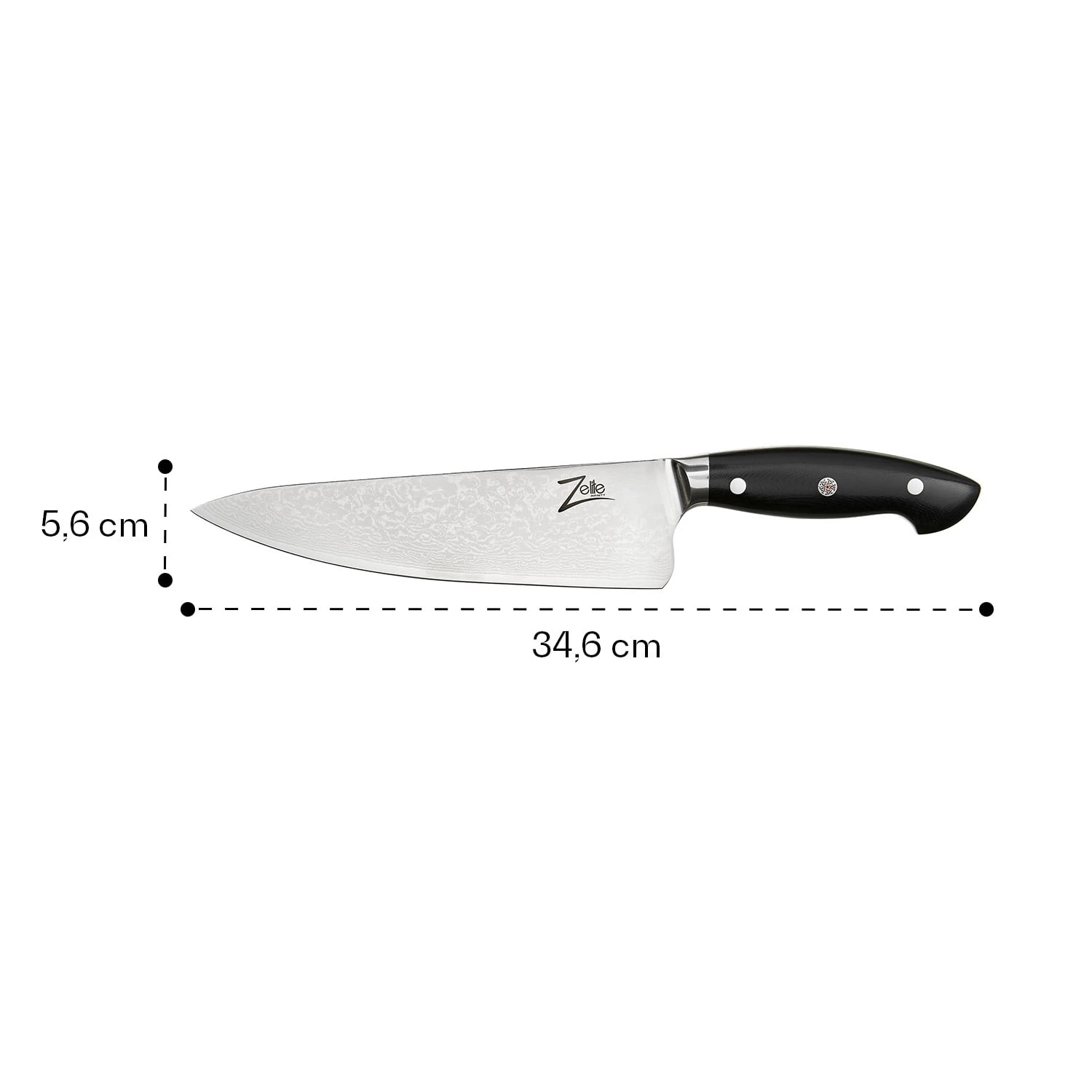 Executive-Plus Serie 8" Kochmesser 61 HRC Edelstahl 6 Executive-Plus Serie 8" Kochmesser 61 HRC Edelstahl – Bild 6