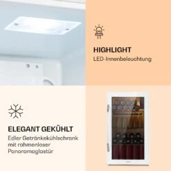 Beersafe XXL Quartz Kühlschrank 80 Liter 3 Böden Panoramaglastür -Klarstein 10039427 de 0004 logo