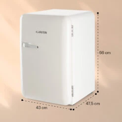 Audrey Retro-Kühlschrank 70 Liter 3 Regale 2 Türfächer Innenbeleuchtung -Klarstein 10039694 yy 0007 logo