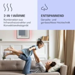 Mojave 500 Smart 2-in-1 Heizgerät Infrarot Konvektor 60x60cm 500W RGB-Licht -Klarstein 10039814 de 0004 logo