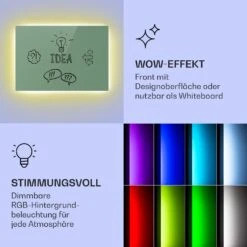 Mojave 750 Smart 2-in-1 Heizgerät Infrarot Konvektor 85x60cm 750W RGB-Licht -Klarstein 10039818 de 0003 logo