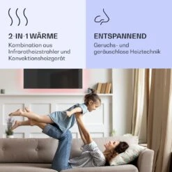Mojave 1000 Smart 2-in-1 Heizgerät Infrarot Konvektor 120x60cm 1000W RGB-Licht -Klarstein 10039822 de 0004 logo