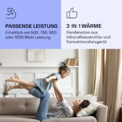 La Palma 500 Smart 2-in-1 Heizgerät Infrarot Konvektor 60x60cm 500W Spiegelfront -Klarstein 10039830 de 0004 logo