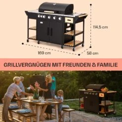 Jersey Outdoor Kitchen Gasgrill 20,7 KW 5+1 Brenner Mobil Regenschutz 13 Jersey Outdoor Kitchen Gasgrill 20,7 KW 5+1 Brenner Mobil Regenschutz -Klarstein 10039855 de 0006 usp